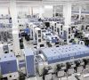 Innenraum der Siemens Elektronische Fabrik Digital Factory in Amberg
